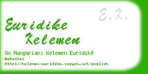 euridike kelemen business card