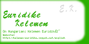 euridike kelemen business card